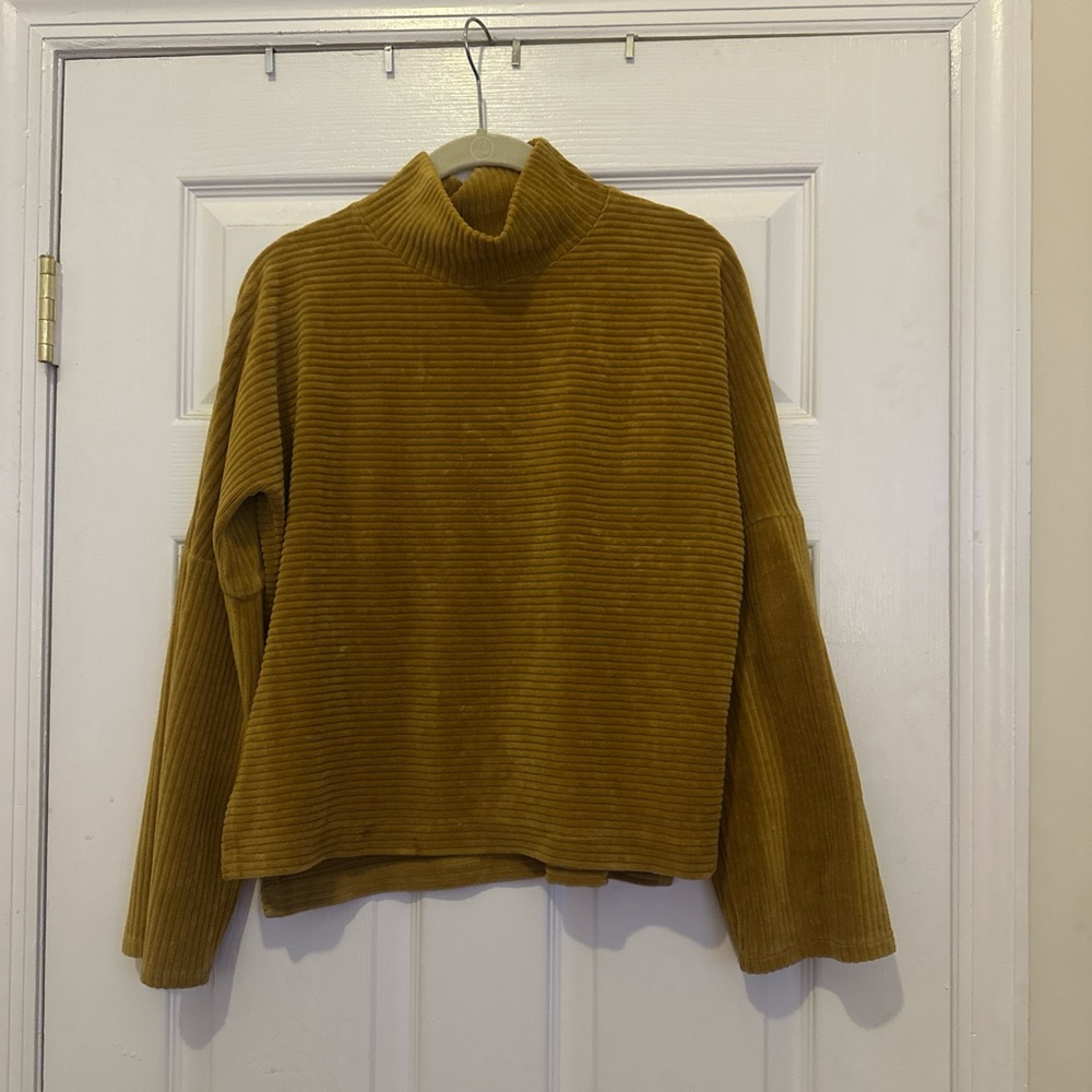 Cozy Madewell Mock Neck Velour Top